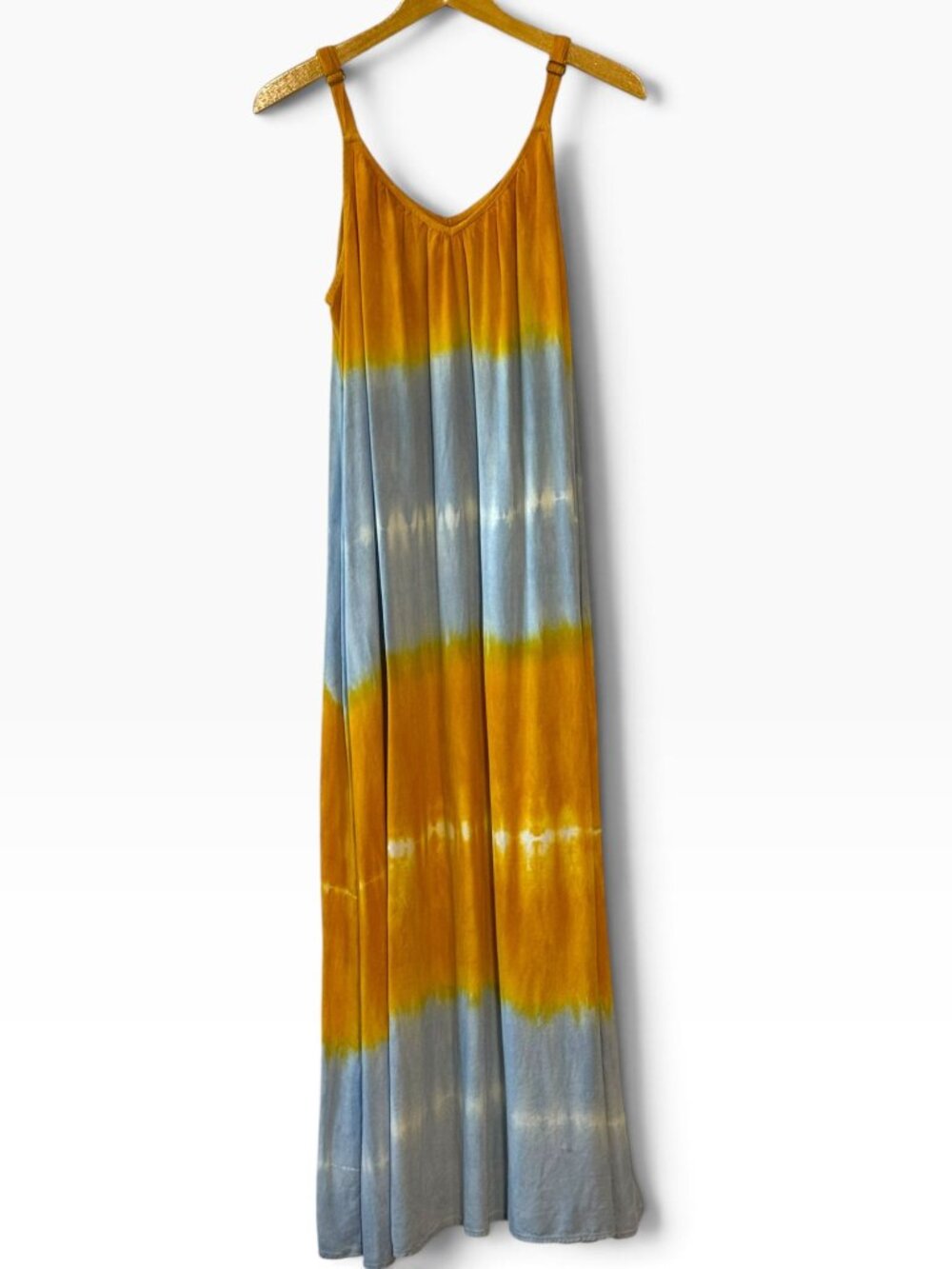 Knox Rose Tie-Dye Maxi Dress Adjustable Straps & Pockets - Large